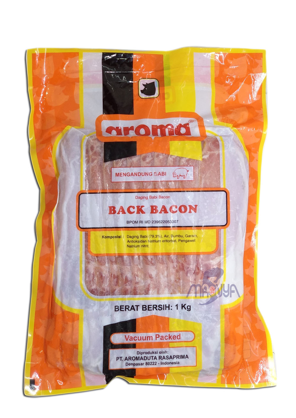 Aroma Back Bacon Vacuum Packed 1 Kg