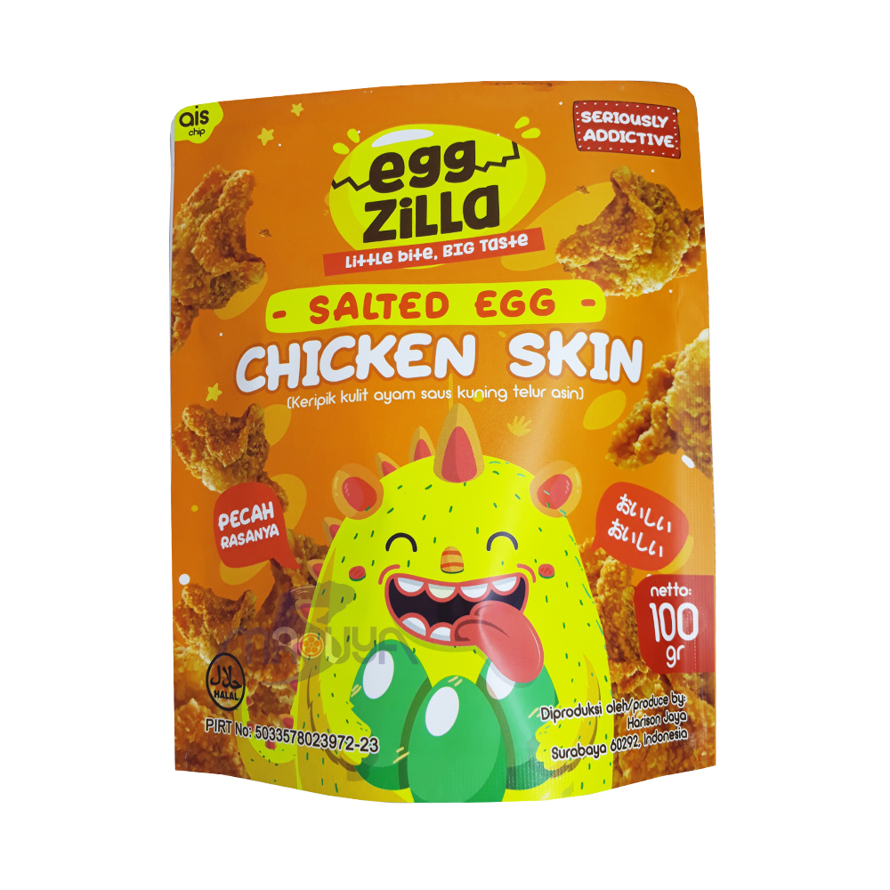 Eggzilla Salted Egg Chicken Skin 100 gr