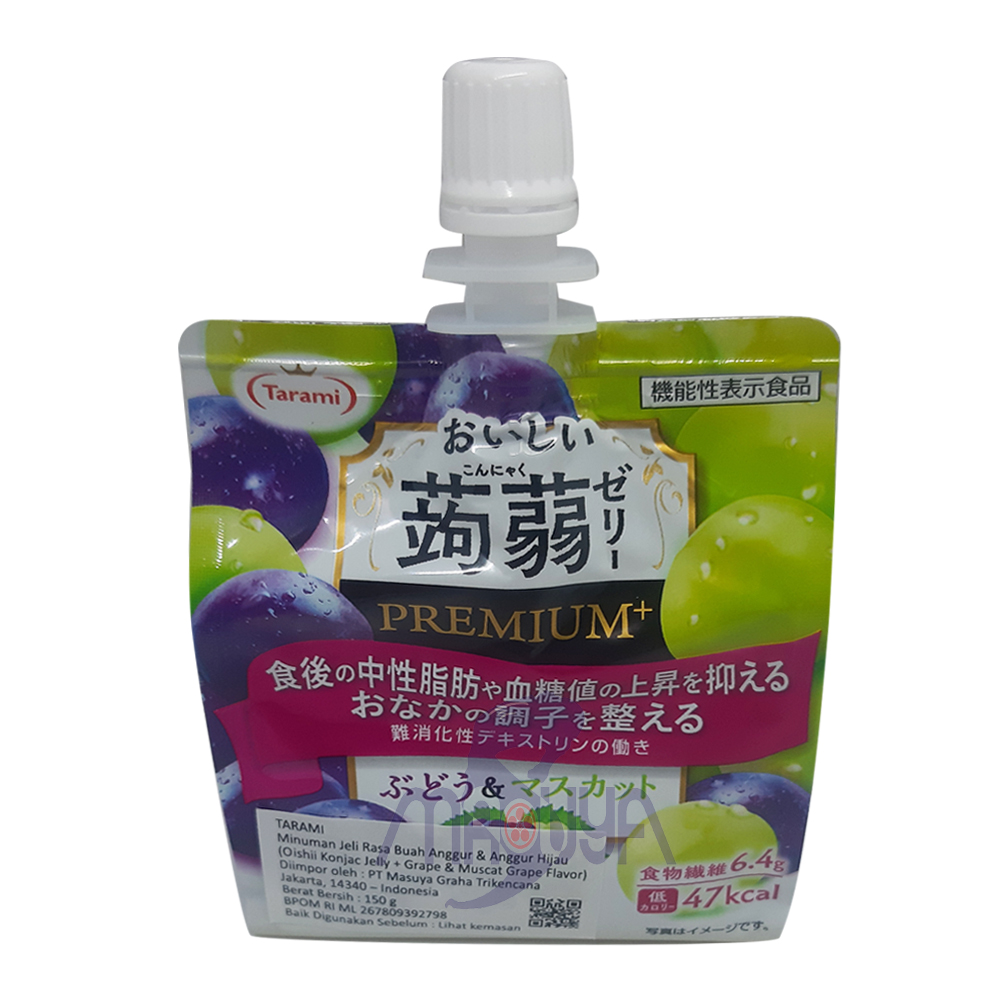 Tarami Oishii Konjac Jelly Grape & Muscat Grape Flavor 150 gr